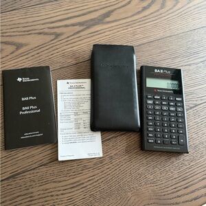Texas Instruments BA II Plus Professional Calculator with Black Case